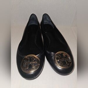 Tory Burch Black Flats Sz 8